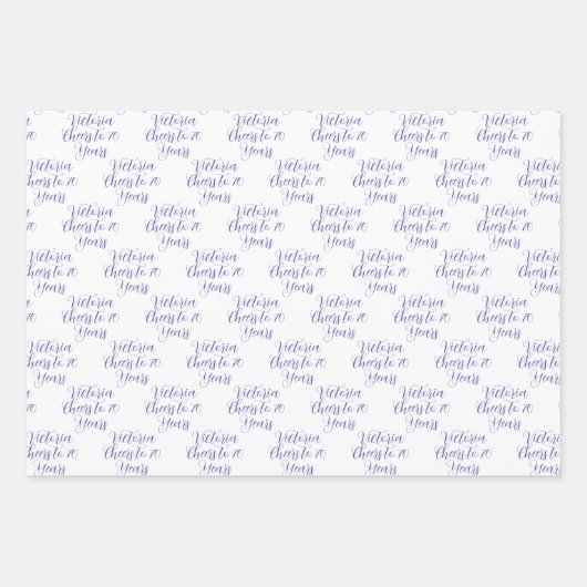 70 jaar roze lavendel 70ste verjaardag inpakpapier vel (Voorkant 2)