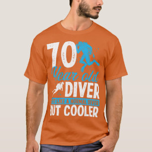 70 jaar Scuba Diving Diver Snorkel 70 verjaardag T-shirt