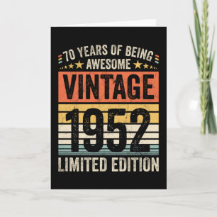 70 Jaar Uitblinken Vintage 1952 Kaart