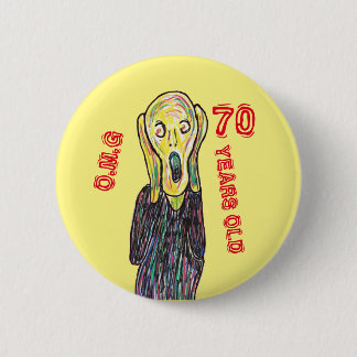 70 jaar verjaardag elke 6 cm ronde badge ronde button 5,7 cm