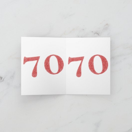 70 jaar verjaardags kaart (Binnen)