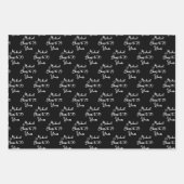 70 jaar zwart-wit 70ste verjaardag inpakpapier vel (Voorkant)