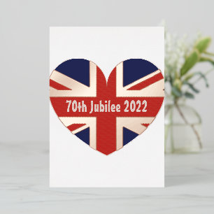 70-jarig jubileum 2022 Engeland Vlag Folie Feestdagenkaart