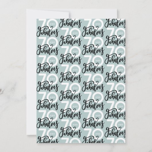 70-jarig maken ziet er goed uit in de moderne tijd (Achterkant)