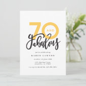 70-jarig maken ziet er goed uit in de moderne tijd (Staand voorkant)