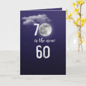 70-jarig nachtskaart draaien kaart (Gele Bloem)