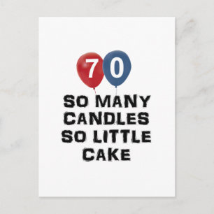 70-jarige design van kaarsen briefkaart