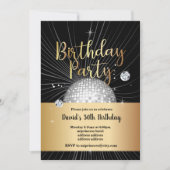 70-jarige feestdag, disco party kaart (Voorkant)