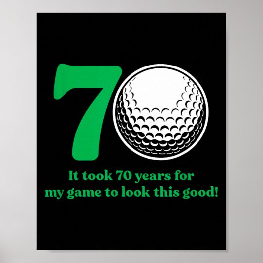 70-jarige golfer_ Golfen Golf 70e verjaardag Poster (Voorkant)
