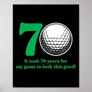 70-jarige golfer golfen golf 70e verjaardag poster
