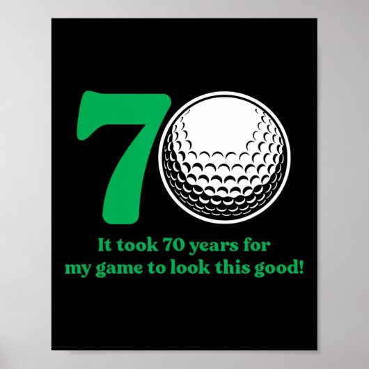 70-jarige golfer golfen golf 70e verjaardag poster (Voorkant)