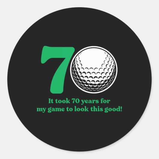 70-jarige golfer golfen golf 70e verjaardag ronde sticker (Voorkant)