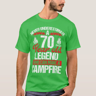70-jarige kampeerder scout 70e verjaardag frie t-shirt