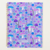  70-jarige paddenstoelen slak Turquoise Blue Paars Planner (Voorkant)