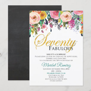 70 Jubileum Fabulous Invitation Kaart