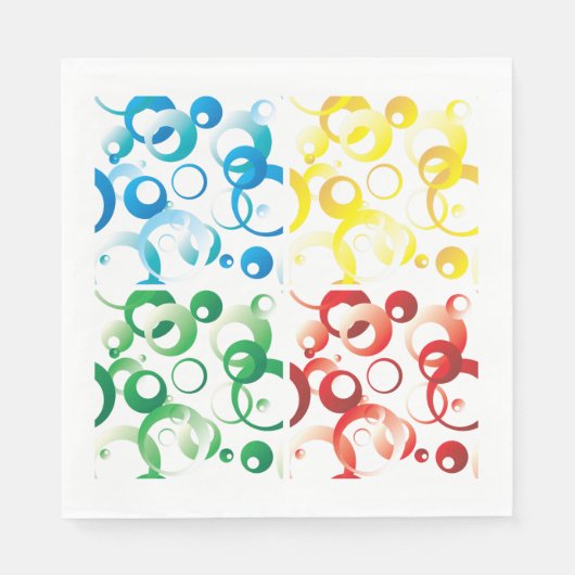 70 kleuren en vormen papier servetten (Voorkant)