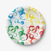 70 kleuren en vormen papieren Borden Papieren Bordje (Voorkant)