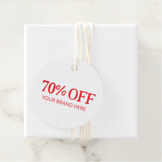 70% korting bedankjes labels