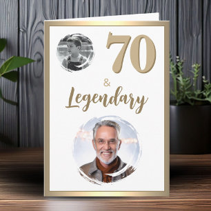 70 & Legendarisch 2 Foto's 70e verjaardag Kaart