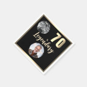 70 & Legendary 2 foto's 70e verjaardag goud Servet (Hoek)