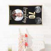 70 & Legendary 3 foto's 70e verjaardag goud Spandoek (Insitu)