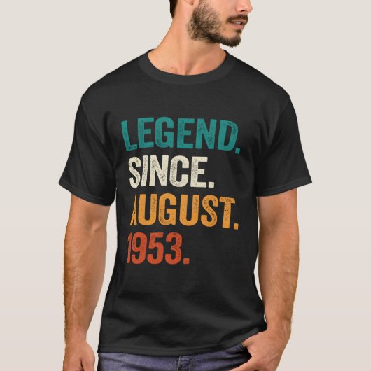 70 Legende sinds augustus 1953 70th T-shirt (Voorkant)