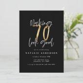 70 lijken een goede uitnodiging voor gouden verjaa (Staand voorkant)