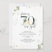 70 Lijken Goed Groen Goud Botanische Verjaardag Kaart (Voorkant)