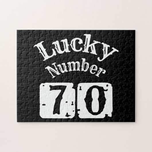 70 - Lucky Number 70 Luck Legpuzzel (Horizontaal)