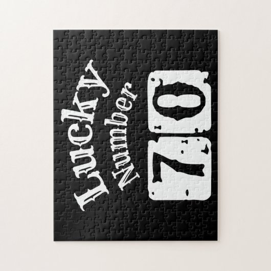70 - Lucky Number 70 Luck Legpuzzel (Verticaal)