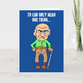 70 Officieel Grumpy Old Man 70ste Verjaardag Kaart (Voorkant)