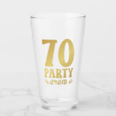 70-partijenbemanningsleden, 70e verjaardag Drink Glas (Voorkant)