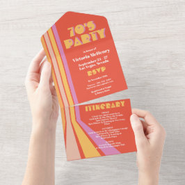 70' Party Retro Hippie Mod Weekend All In One Uitnodiging