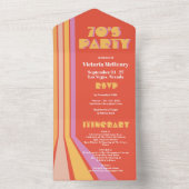 70' Party Retro Hippie Mod Weekendeditie All In One Uitnodiging (Binnen)