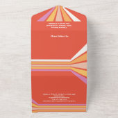 70' Party Retro Hippie Mod Weekendfeest All In One Uitnodiging (Buitenkant)