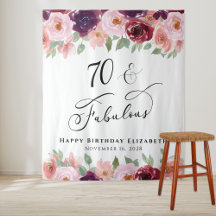 70 Prachtige Bloemige Waterverf 70ste Verjaardagsf