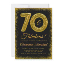 70 & Prachtige Gouden Ballonnen 70e Verjaardag