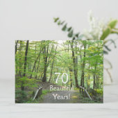 70 prachtige jaren!-Birthday+Forest Bridge Kaart (Staand voorkant)
