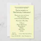 70 prachtige jaren!-Birthday+Forest Bridge Kaart (Achterkant)