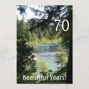 70 prachtige jaren!-Birthday+Woodland Lake Kaart