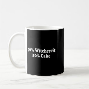 70 procent hekserij 30 procent cake grappige heks koffiemok