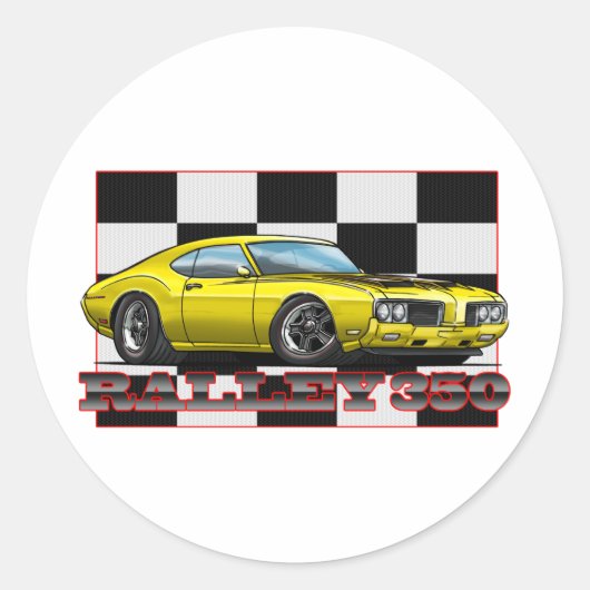 70_Rallye_350 Ronde Sticker (Voorkant)