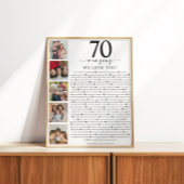 70 Reasons We Love You Birthday or Anniversary Perfect Poster