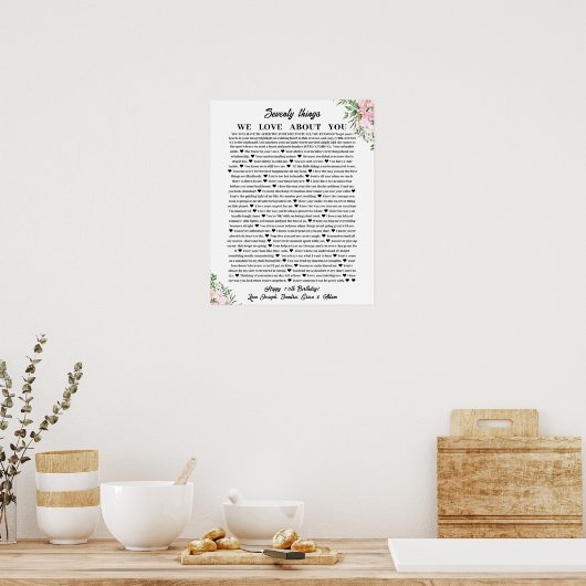 70 redenen waarom we van houden poster (Keuken)