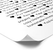 70 redenen waarom we van je houden 70e verjaardag  poster (Hoek)