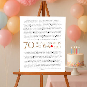 70 redenen waarom we van je houden 80ste 60ste ver poster