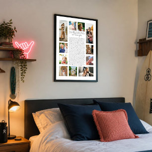 70 redenen waarom we van je houden fotocollage poster