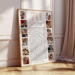 70 Redenen Waarom We Van Je Houden Verjaardag Cade Perfect Poster
