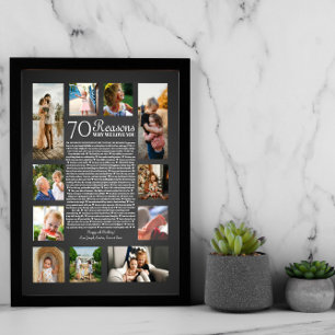 70 redenen waarom we van je houden verjaardagscade poster