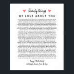 70 redenen waarom we van je verjaardagscadeau houd poster<br><div class="desc">Dit is een DOE IT YOURSELF XX Redenen waarom we van je houden. rozen waarom we van je houden,  editable 50 Redenen,  60e verjaardag,  editable,  80e verjaardag,  herinneringen,  van je houden,  mama,  met pensioen Je kunt de hoofdtekst bewerken. Ontworpen door: Arty Apples Limited</div>